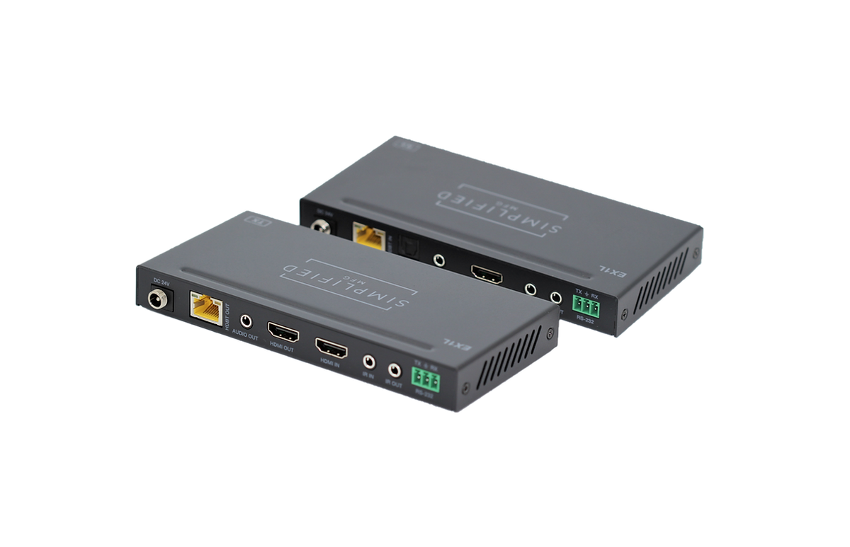 Simplified EX1L 4K HDMI 120m/394 ft. on Cat6, 18Gbps extender