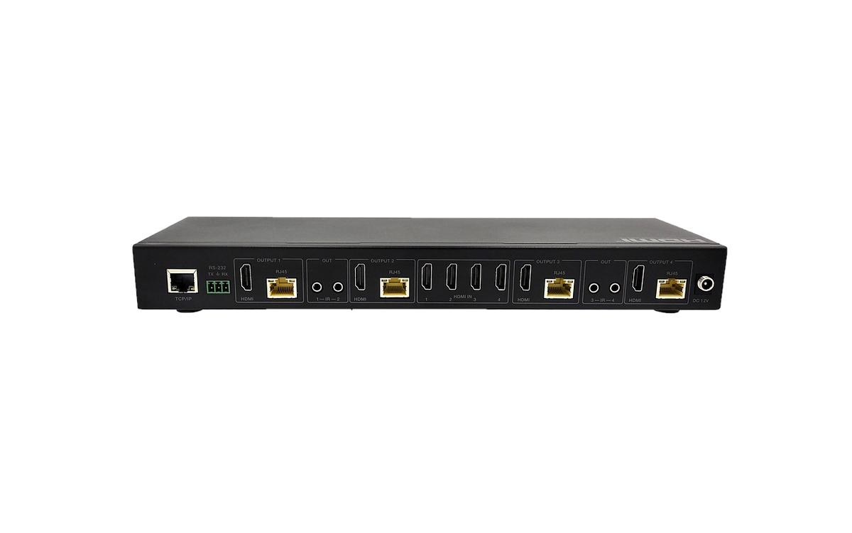 Simplified MX44KT Scaling 50m 4K 4x4 HDMI Matrix Kit over CAT5e/6/7