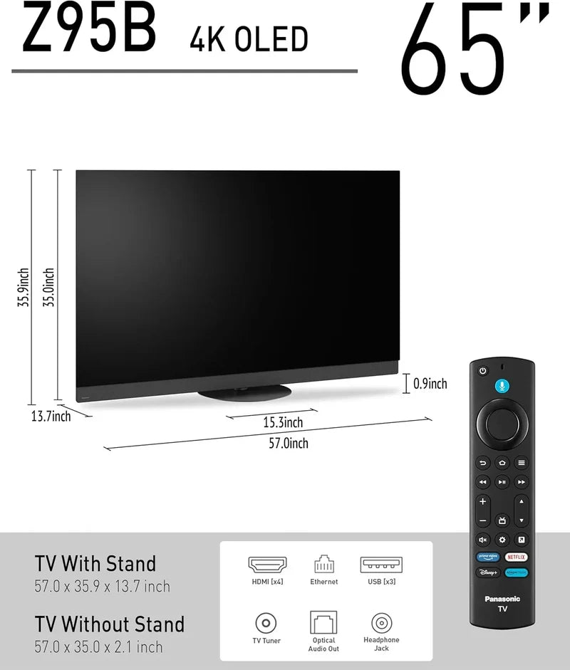 Panasonic Z95B OLED 4K, Primary RGB tandem with Thermal Flow, 144Hz Fire TV