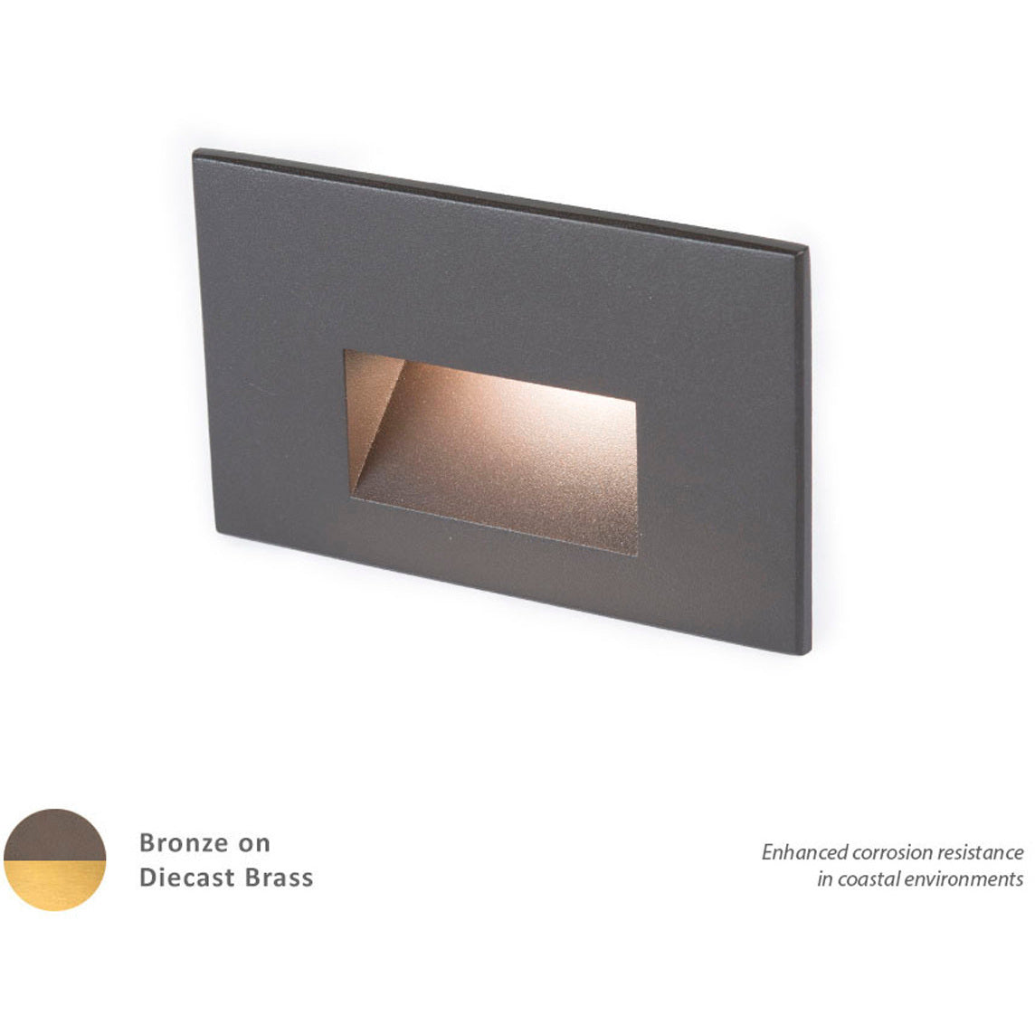 WAC Lighting 4011-27BBR LANDSCAPE STEP 12V HORIZ RECT-BRASS