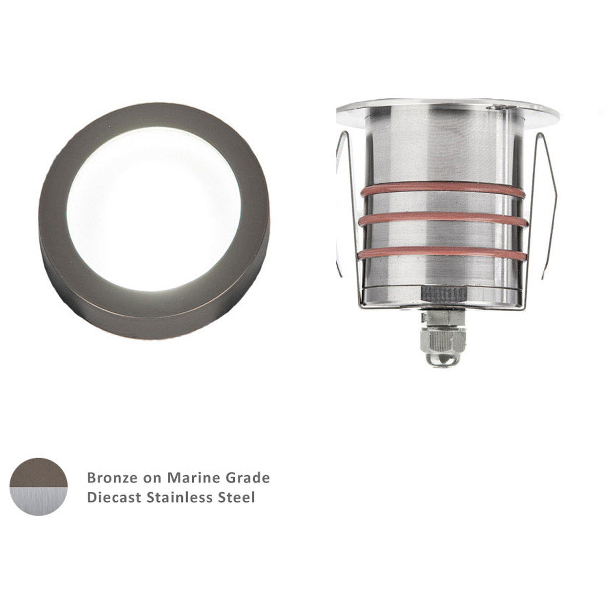 WAC Lighting 2011-30BS 2IN LED INGROUND SLIM ROUND 3000K