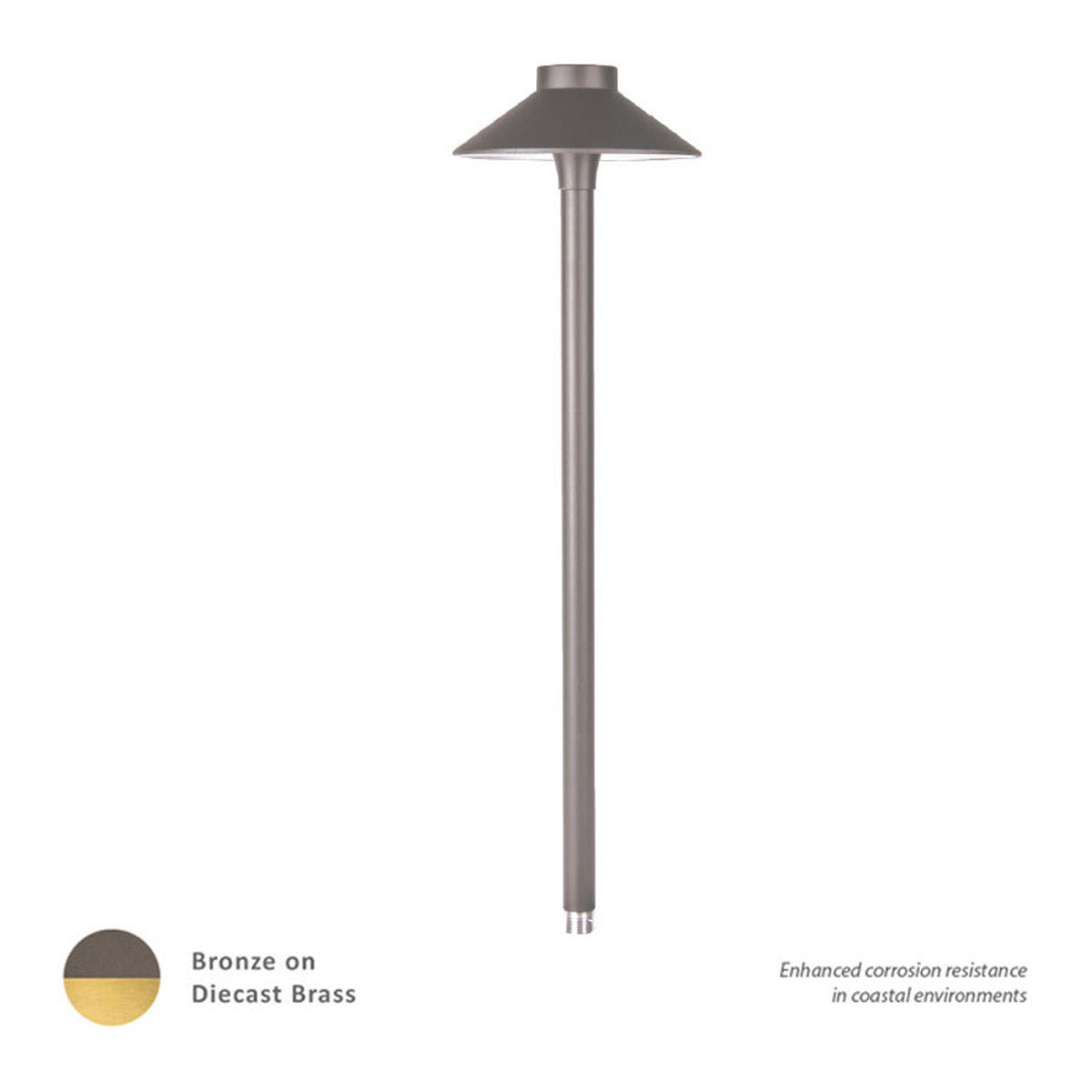 WAC Lighting 6041-30BBR 12V PATH TIKI 22IN 3000K BR BZ