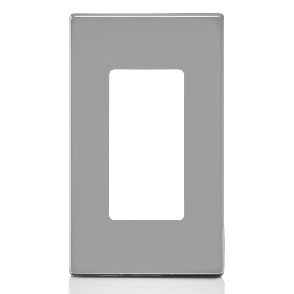 Leviton 80301 1-Gang Decora Plus Screwless Wallplate Polycarbonate