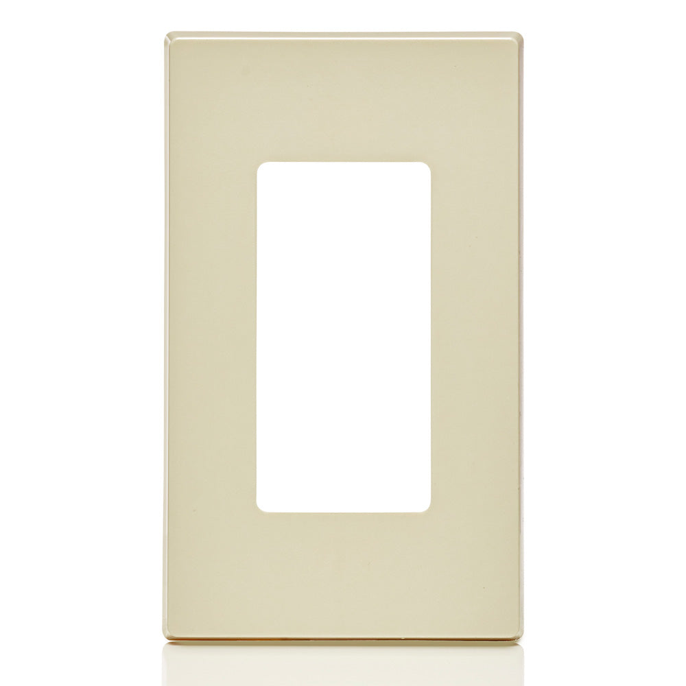 Leviton 80301 1-Gang Decora Plus Screwless Wallplate Polycarbonate