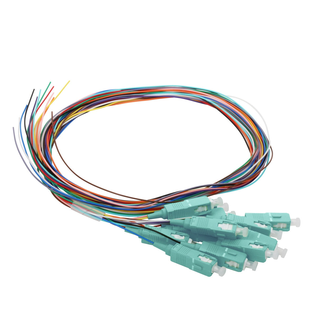 Cleerline PT-SC06-MM-1M Fiber Optic Pigtail Set, 6F OM4, Simplex SC/UPC to Blunt, 900 µm Buffered, 1.0 m / 3.3 ft Per Each