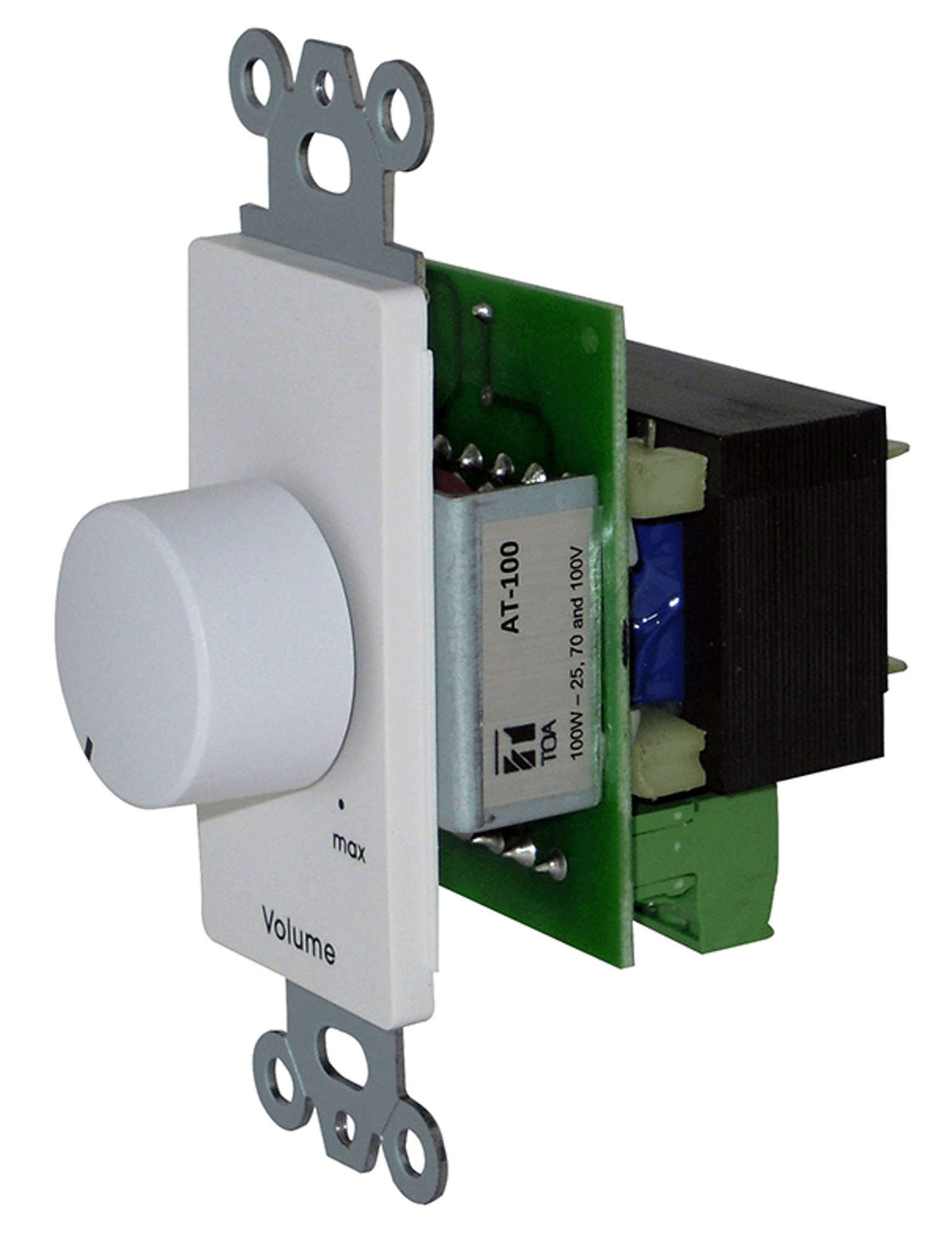 TOA AT-100-AM 100W Attenuator (70V) Single-Gang Decora™-Style White