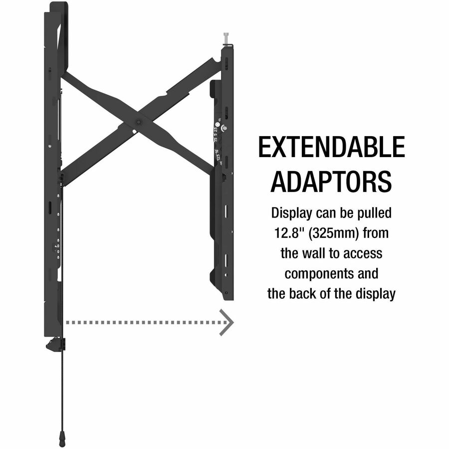 Peerless STS680 SmartMount® Universal Ultra-Slim Scissor Wall Mount for 49" to 120"+ Displays
