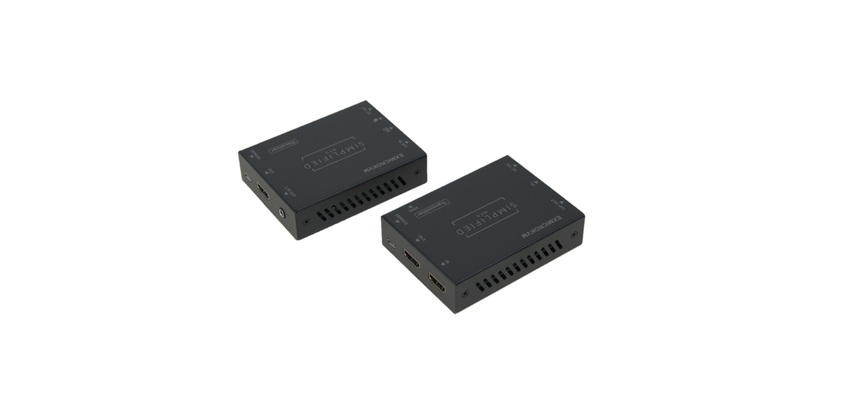 Simplified EXMICROKVM HDMI 2.0b (18Gbps) Category Cable Extender Kit With USB (KVM)
