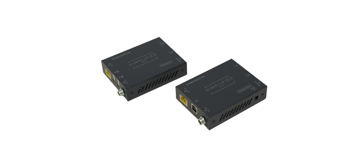 Simplified EXMICROKVM HDMI 2.0b (18Gbps) Category Cable Extender Kit With USB (KVM)