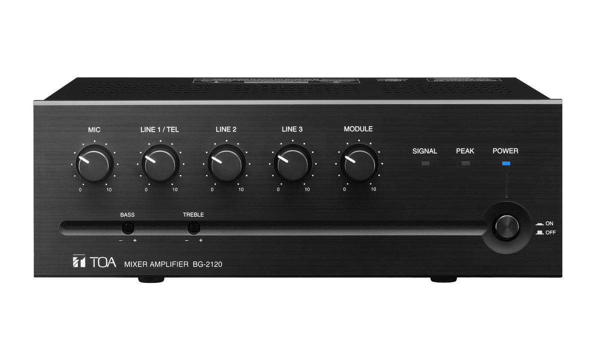 TOA BG-2060 CU 5-Input Mixer/Amp 60W (4Ω/25V/70V) One 900 Series Module Slot 2U