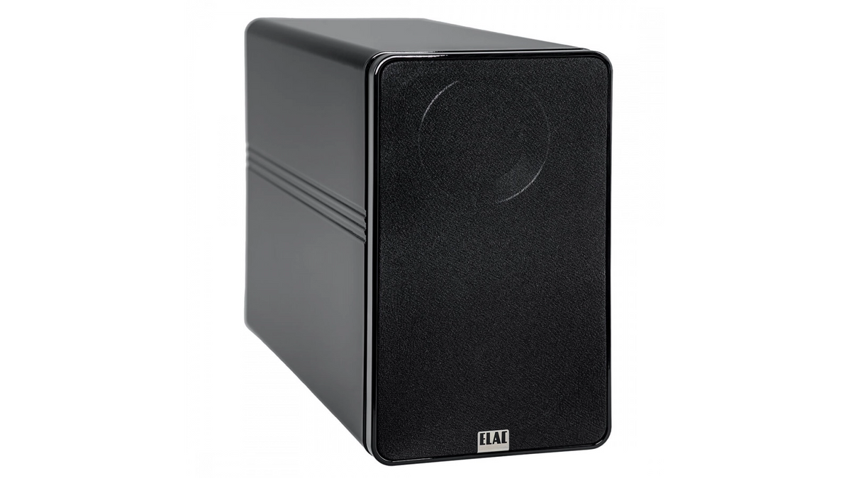 Elac 4.5" Line 300 2-Way Bookshelf Speakers with Jet 6 Tweeter - Gloss Black, Pair