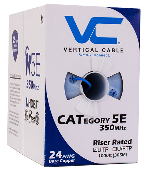 Vertical Cable Cat5e 151-102/BL Bulk Wire