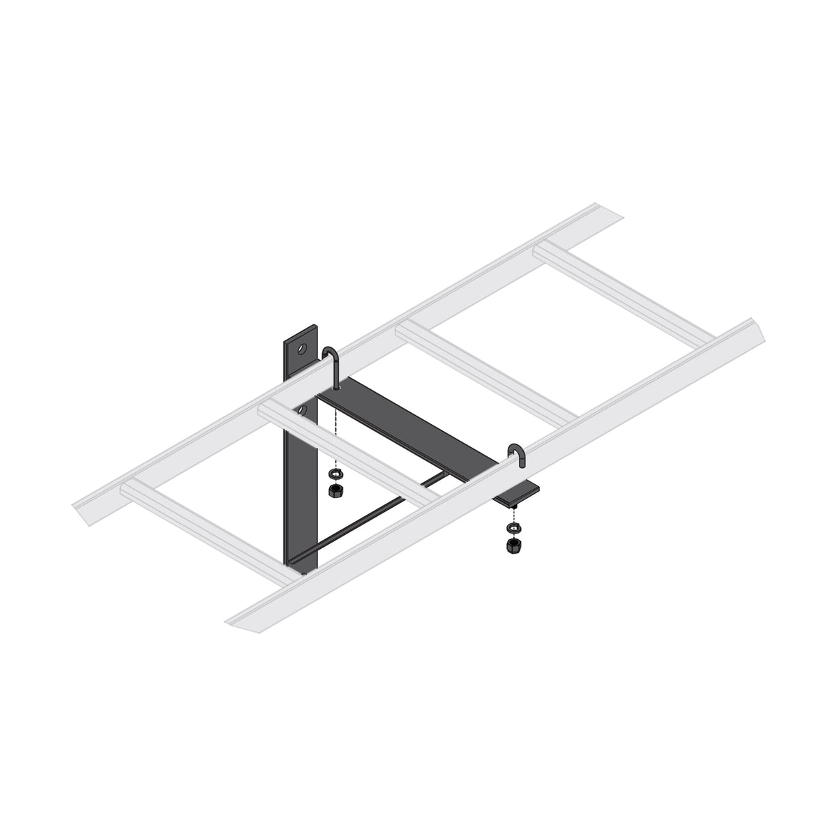 Middle Atlantic CLB-TSB TRIANGLE WALL BRKT,BLK,1P
