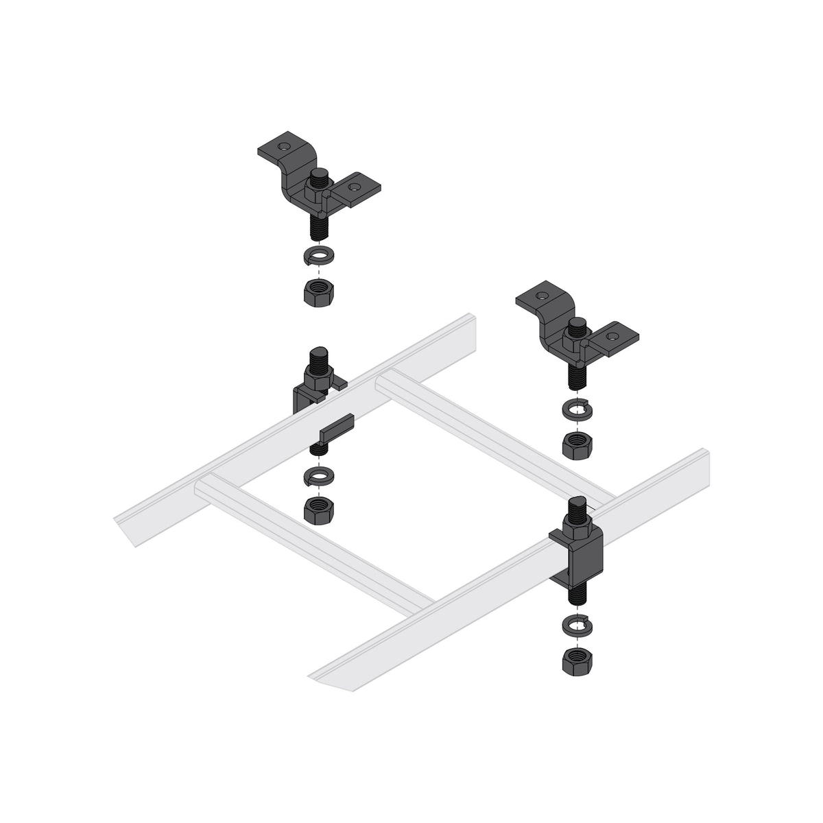 Middle Atlantic CLH-5/8CHK-6 5/8 SLOTTED CEILING KIT,6