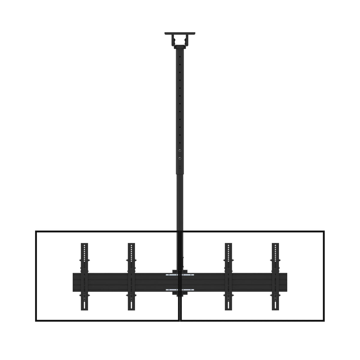 Kanto CM600B4B Back-to-Back Quad Screen TV Ceiling Mount for Four 40” to 45” TVs