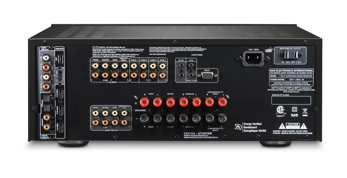 NAD T 758 v3i A/V Surround Sound Receiver 7 X 60 Watts