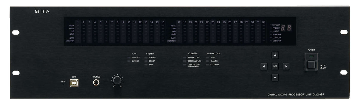 TOA D-2008SP CU Modular Digital Mixer; 32 Channel DSP 3U Frame