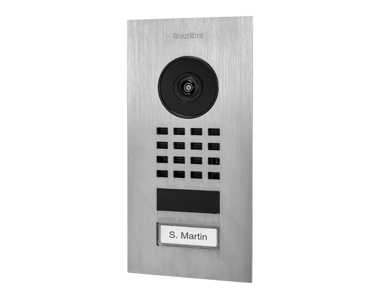 DoorBird 423866782 D1101V Flush-mount IP Video Intercom Stainless Steel V2A, Brushed