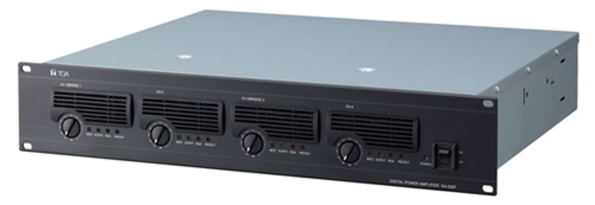 TOA DA-550F CU Digital Power Amplifier 4X 550 W @ 4Ω (4X 370 W @ 8Ω) 2X 1100 W Bridged @ 8Ω (2U)