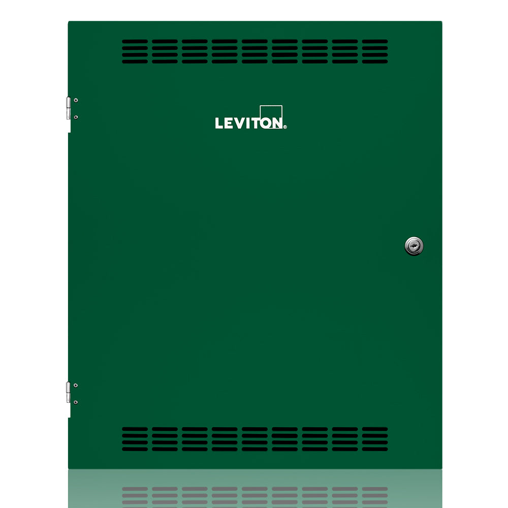 Leviton DINRK-A03 DIN Rail Rack Mount Enclosure, Medium, 21” x 25” with (3) 13.7” (35cm) rails