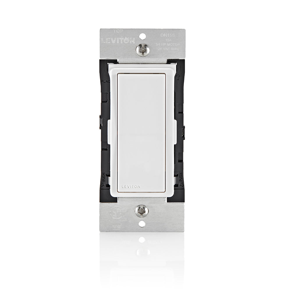 Leviton DN15S-1BW No-Neutral Decora Smart Switch, Requires MLWSB Wi-Fi Bridge