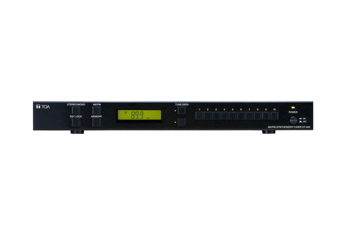 TOA DT-940 -CU AM/FM Tuner 40 PreseTS Digital Display Black (1U)