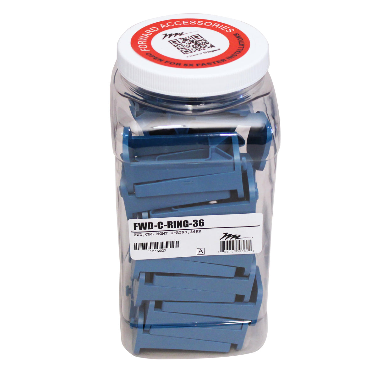 Middle Atlantic FWD-C-RING-36 FWD,CBL MGMT C-RING,36PK