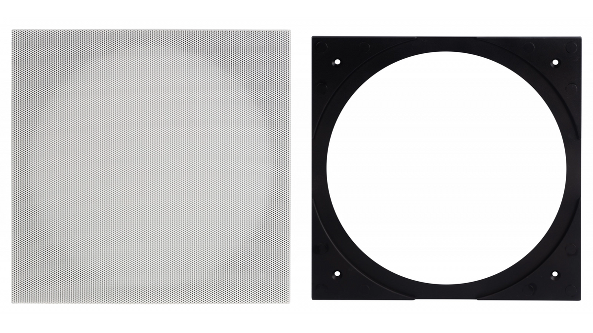Elac IC-SQ61-W Square Adapter & Grill Vertex 6.5" - White, Each