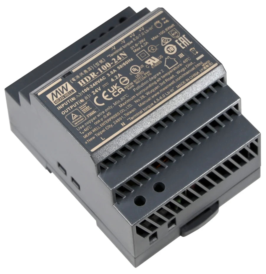 PureEdge HDR-100-24N 100 Watt DIN Rail Power Supply 24/48VDC