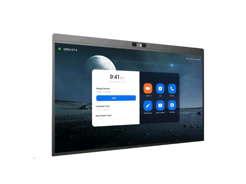 DTEN DBR1455E D7X 55 - LED Display - Flat - 3840 x 2160 - 55Inch - 50Ms response time - 60 Hz refresh rate - 16:9 - None HDR Capable - HDMI - Black - 400 x 300 mm - Android Edition - D7X 55: Field of View (FOV) 120 / Vertical FOV 88