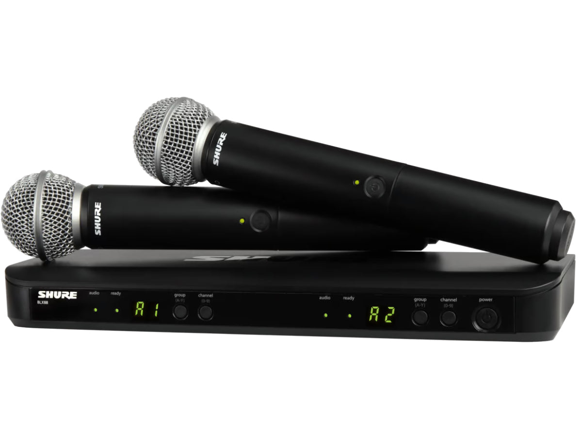 Shure BLX288/SM58 Dual Wireless Vocal System - H10 Band
