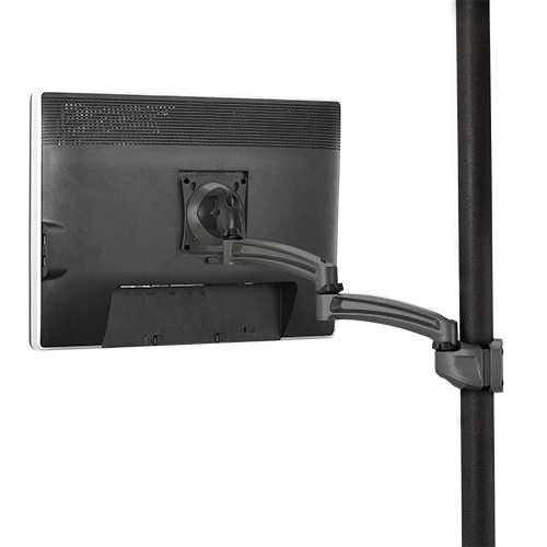 Chief K2P120B K2 POLE MNT SINGLE DISPLAY 2L ARM, BLK
