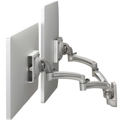 Chief K2W220S K2 WALL MNT DUAL DISP DUAL 2L ARMS, SLV