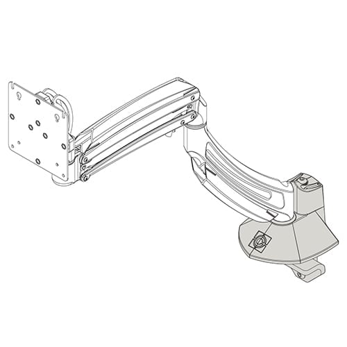 Chief KRA244S KXD K1D DESK CLAMP BASE, SLV