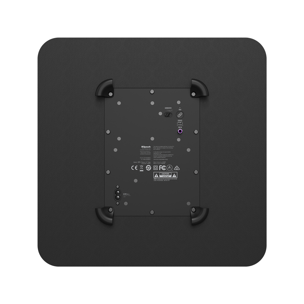 Klipsch Flexus 12'' Sub NA Black Klipsch Flexus SUB 200 Back