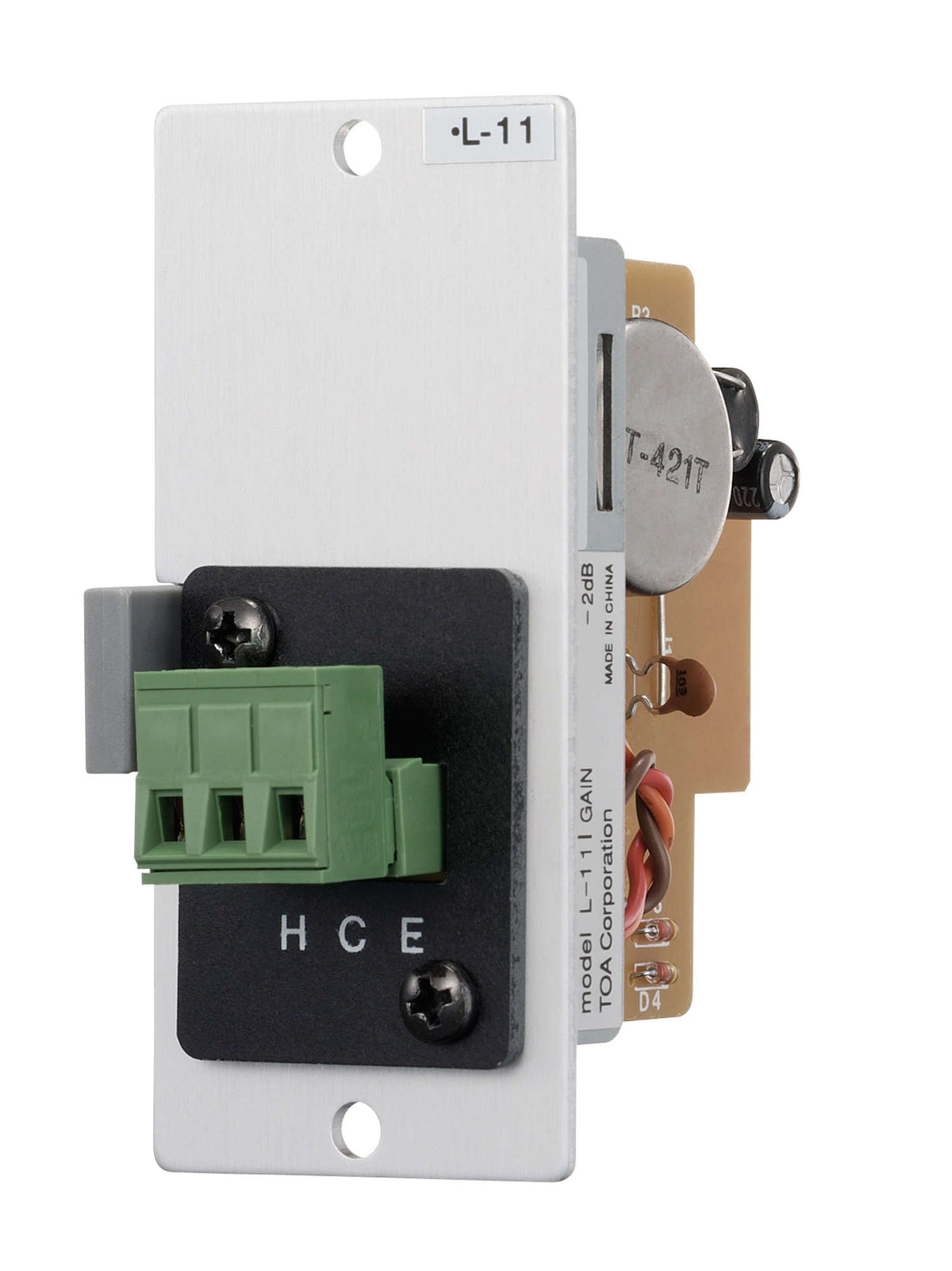 TOA L-11S T Line Matching Input Module 600Ω Transformer Balanced Mute-Receive Removable Terminal Block