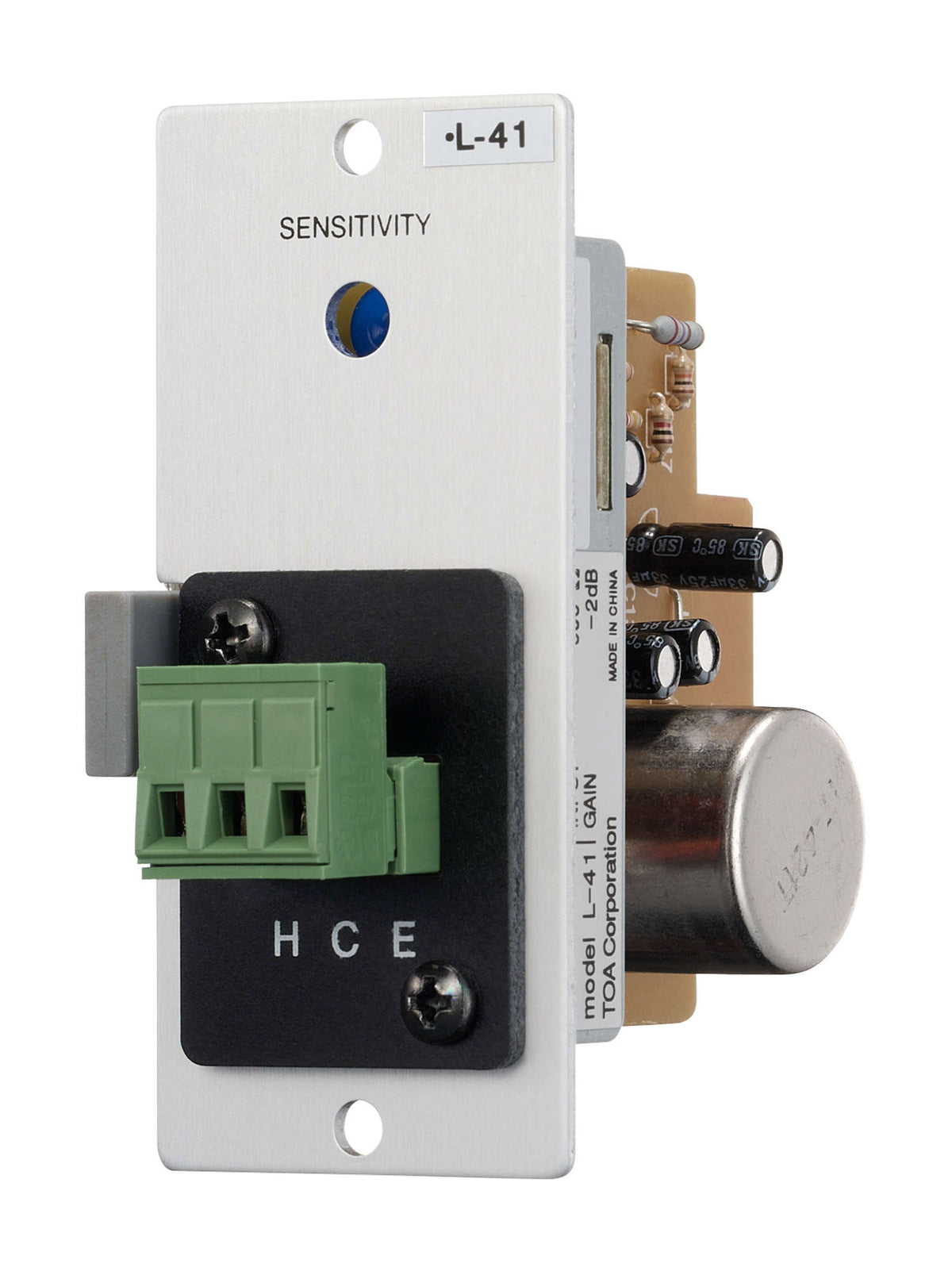 TOA L-41S T Line Matching Input Module 600Ω Transformer Balanced Mute-Send Removable Terminal Block