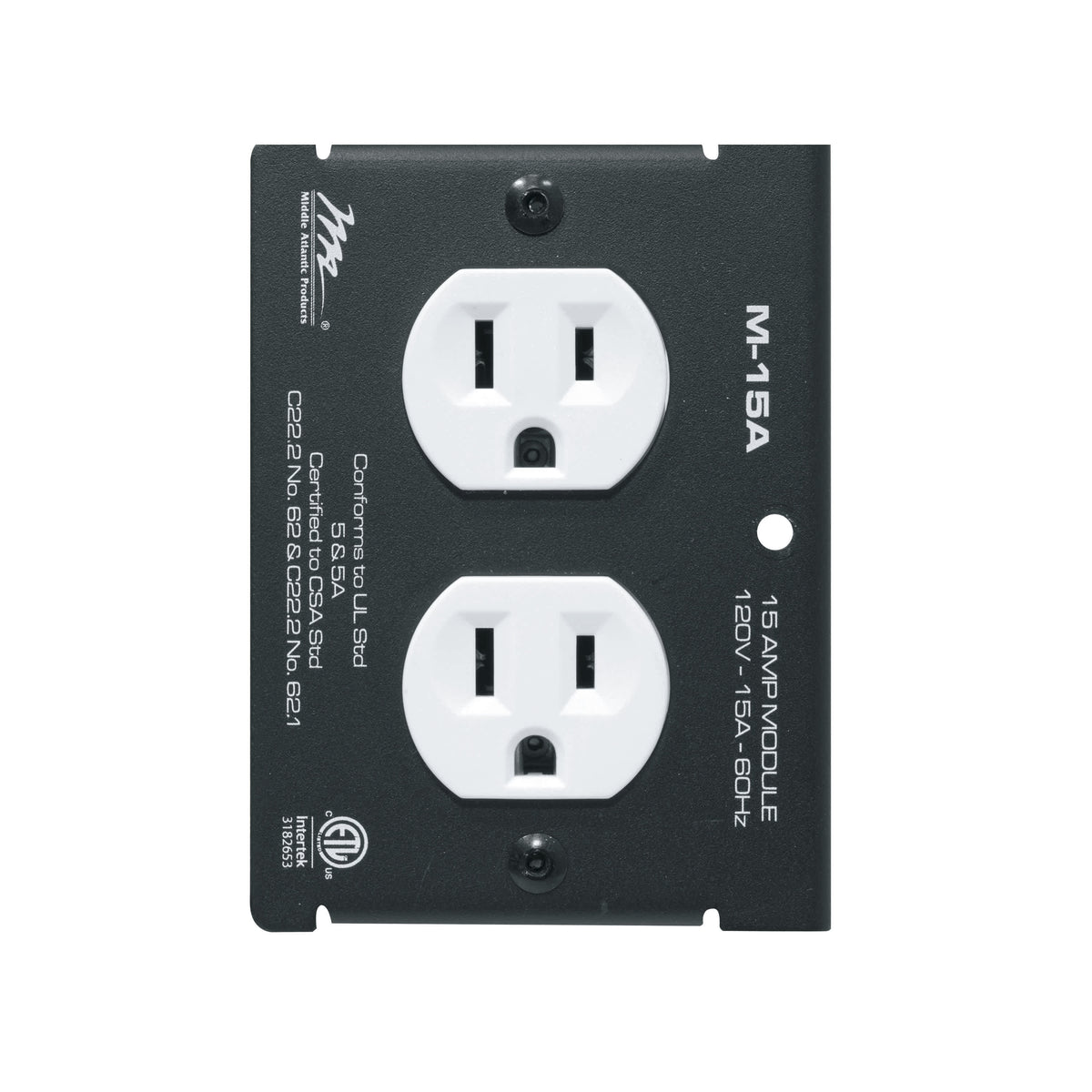 Middle Atlantic M-15A 4"MPR 15A DUPLEX MODULE