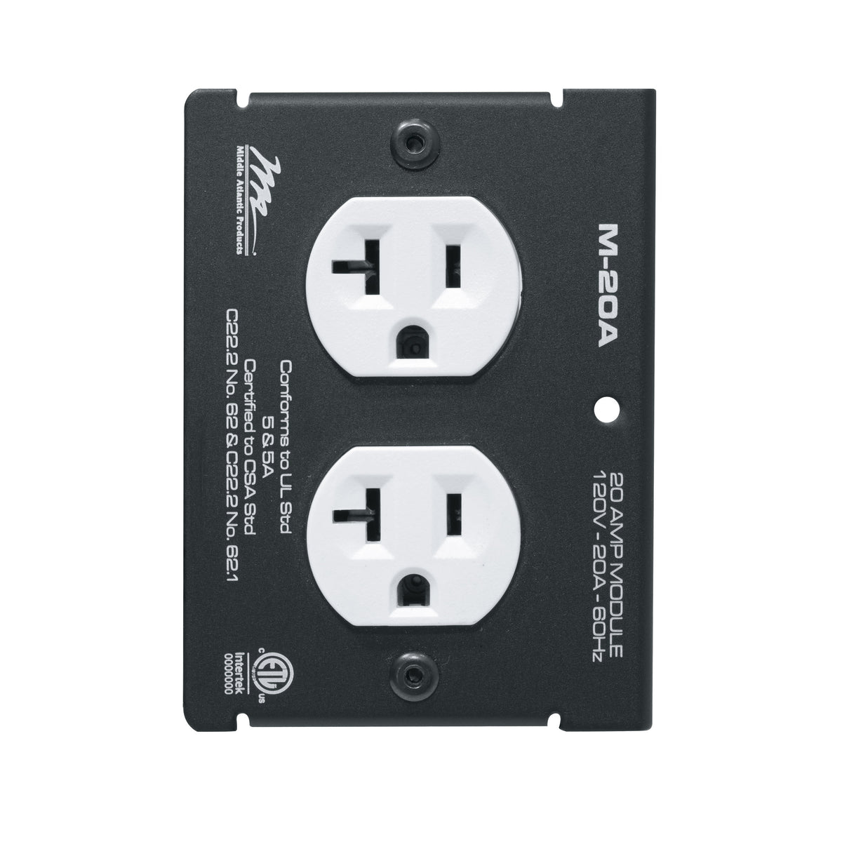 Middle Atlantic M-20A 4"MPR 20A DUPLEX MODULE