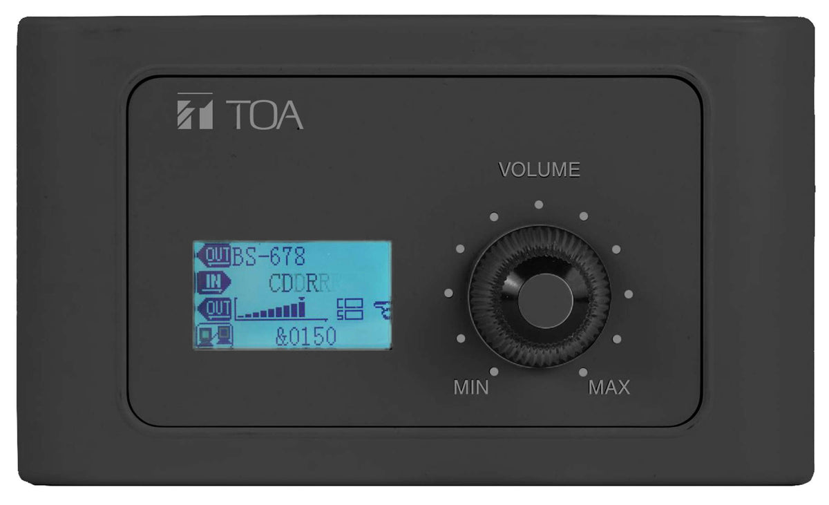 TOA M-802RCB-AM N-8080D Remote Control Panel (Black) Plus Two Audio Output Channels Powered By RD Port On M-8080D