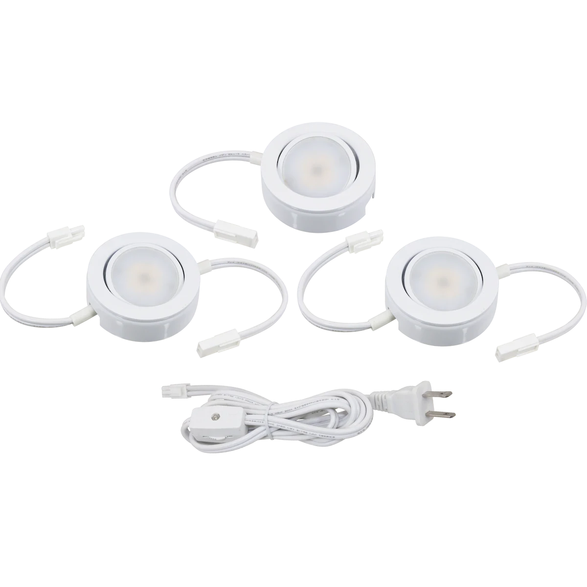 Proluxe PLX-MVP-27K-3PK-WH MVP 3-PK KIT,120V, WHITE, C/ETL/US, INCL 6FT PC+2 EXT 12",2700K, 230LM/PUCK,>90CRI