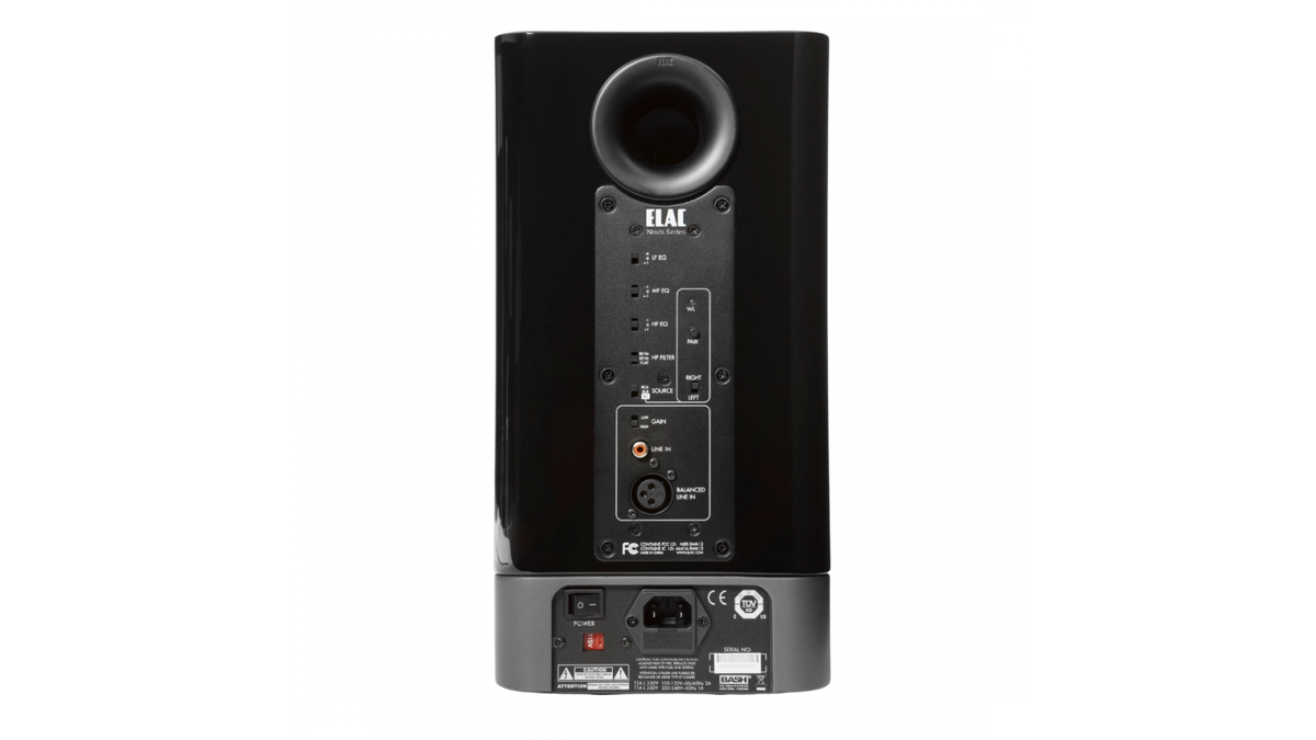 Elac 5.25" Navis ARB51 Powered Bookshelf Loudspeakers - Gloss Black, Pair