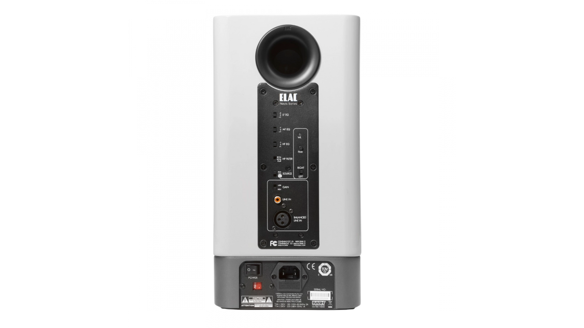Elac 5.25" Navis ARB51 Powered Bookshelf Loudspeakers - Gloss White, Pair