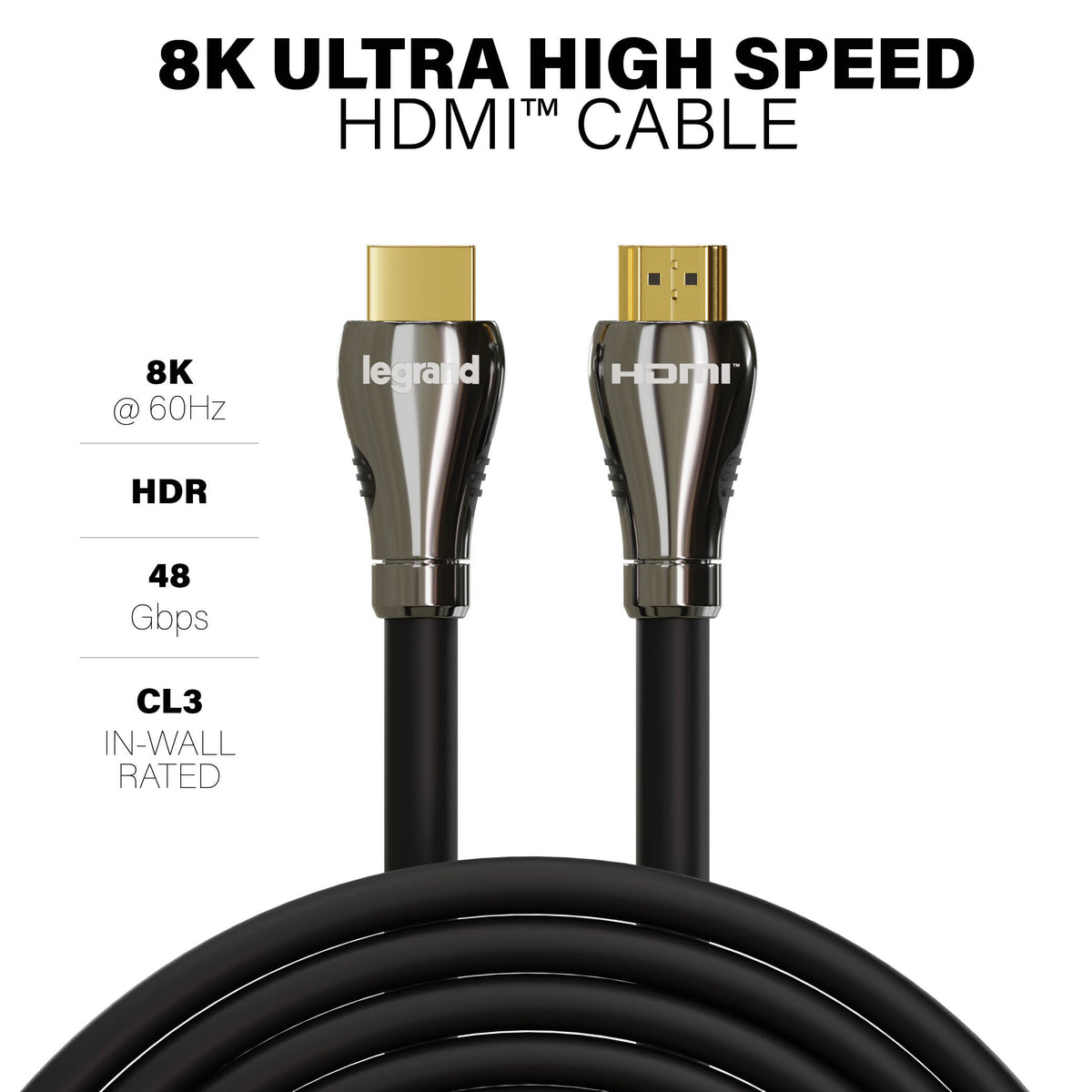 On-Q AC8K3MBK 48GBPS 8K ULTRA HIGH SPEED HDMI CABLE 3M