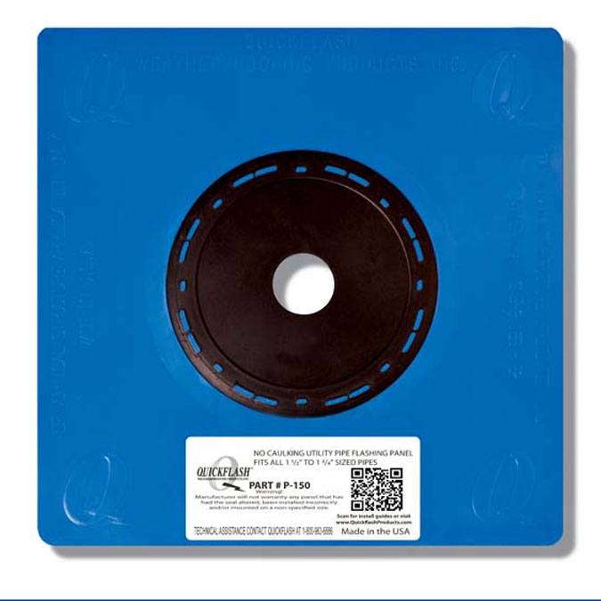 QuickFlash Plumbing, Gas, and HVAC Flashing Panel