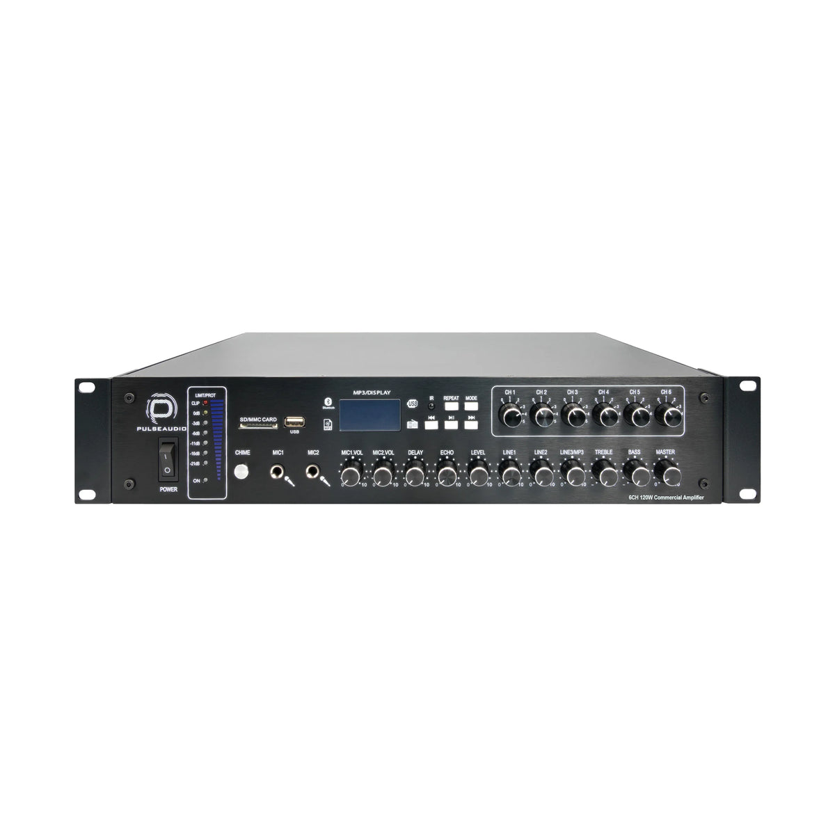Pulse Audio PA6X 120/240W, 6-Channel Commercial Amplifier