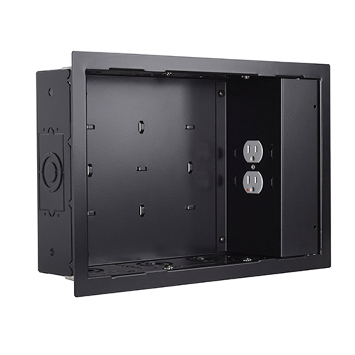 Chief PAC525FBP2 IN-WALL SMALL BLK - W/ SURGEX 1 OUTLET