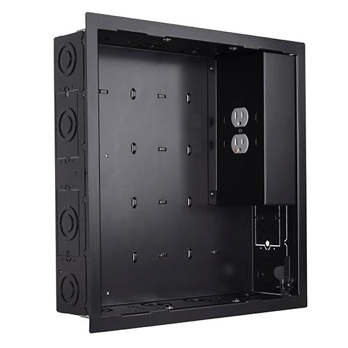 Chief PAC526FBP2 IN-WALL LARGE BLK - W/ SURGEX 1 OUTLET