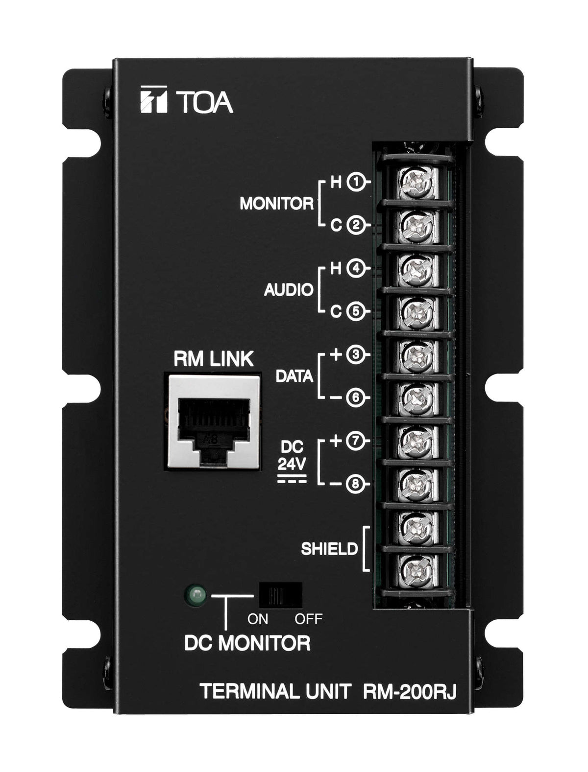 TOA RM-200RJ RJ45 connector into a screw terminal block for VX-3000 series