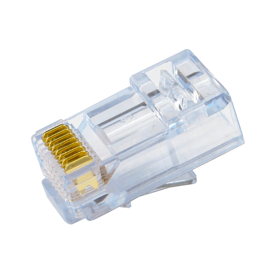 Simply45 S45-1000 Standard Cat5e UTP RJ45 Modular Plugs, Blue Tint - 100pcs/Jar